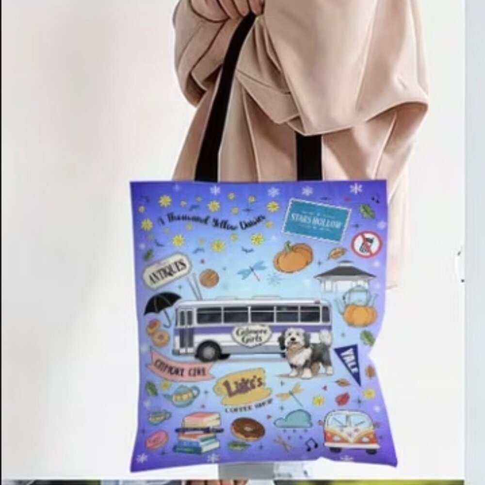 Gilmore Girls Tote Bag with Multicolor Design - Picture 5 of 7